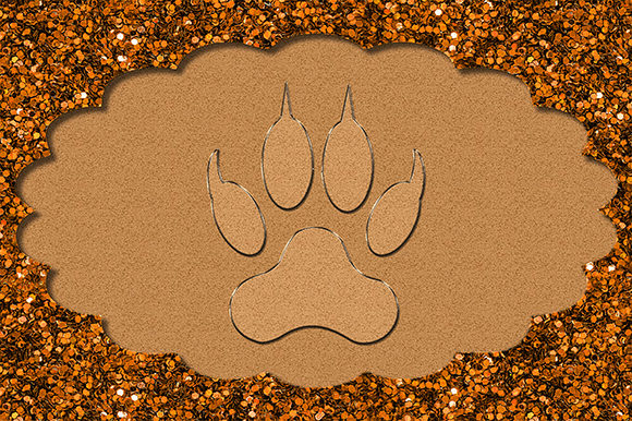 Animal Cat Dog Wolf Footprint Paw Frame for Creative Projects