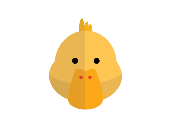 Animal Face Duck Head Illustration: A Whimsical Design Asset