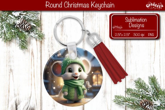 Christmas Keychain Sublimation Animal: Festive Charm for Your Crafts