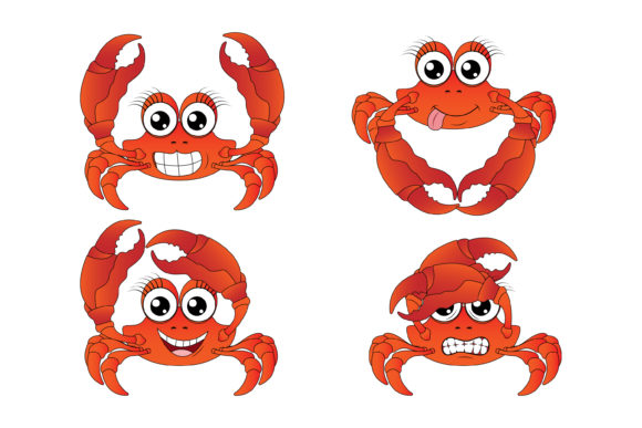 Cute Crab Animal Cartoon: A Playful Asset for Modern Design