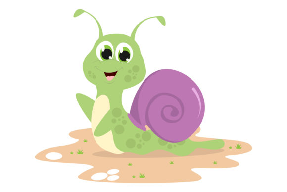 Cute Snail Animal Cartoon: A Playful Font for Creative Brands