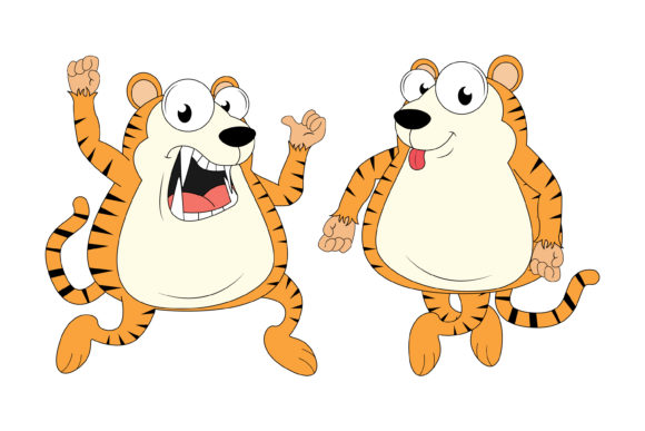 Cute Tiger Animal Cartoon: A Playful Font for Bold Brands