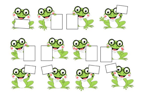 Designing with Whimsy: The Cute Frog Animal Cartoon Set