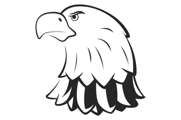 Eagle Head Logo: A Strong Animal Black Icon for Modern Branding