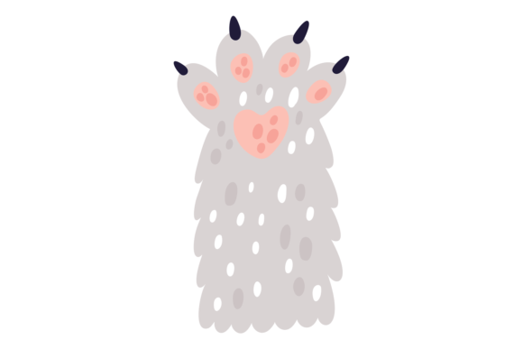 Exploring the Fluffy Cat Leg Icon: Gray Animal Paw in Design
