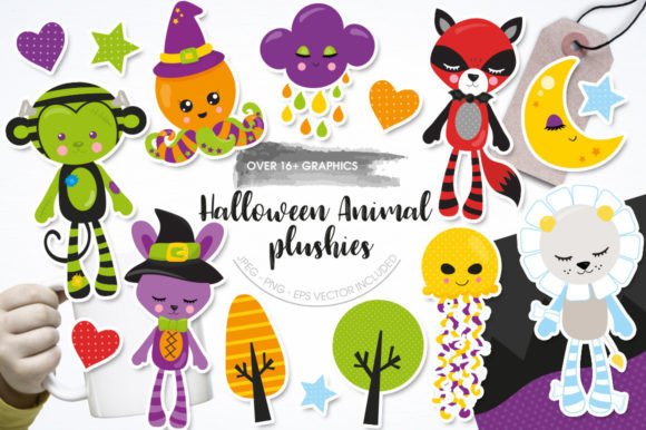 Halloween Animal Plushies: Adorable Design Assets for Creators
