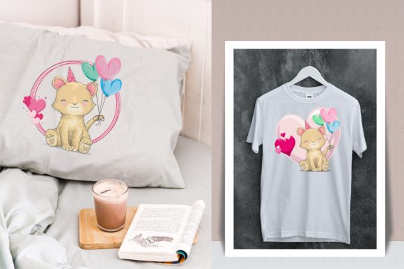 Valentine Moment with Cute Animal Design: Heartfelt Artistry