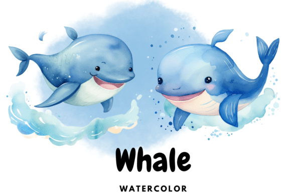 Whale Animal Watercolor: A Versatile Design Asset for Creators